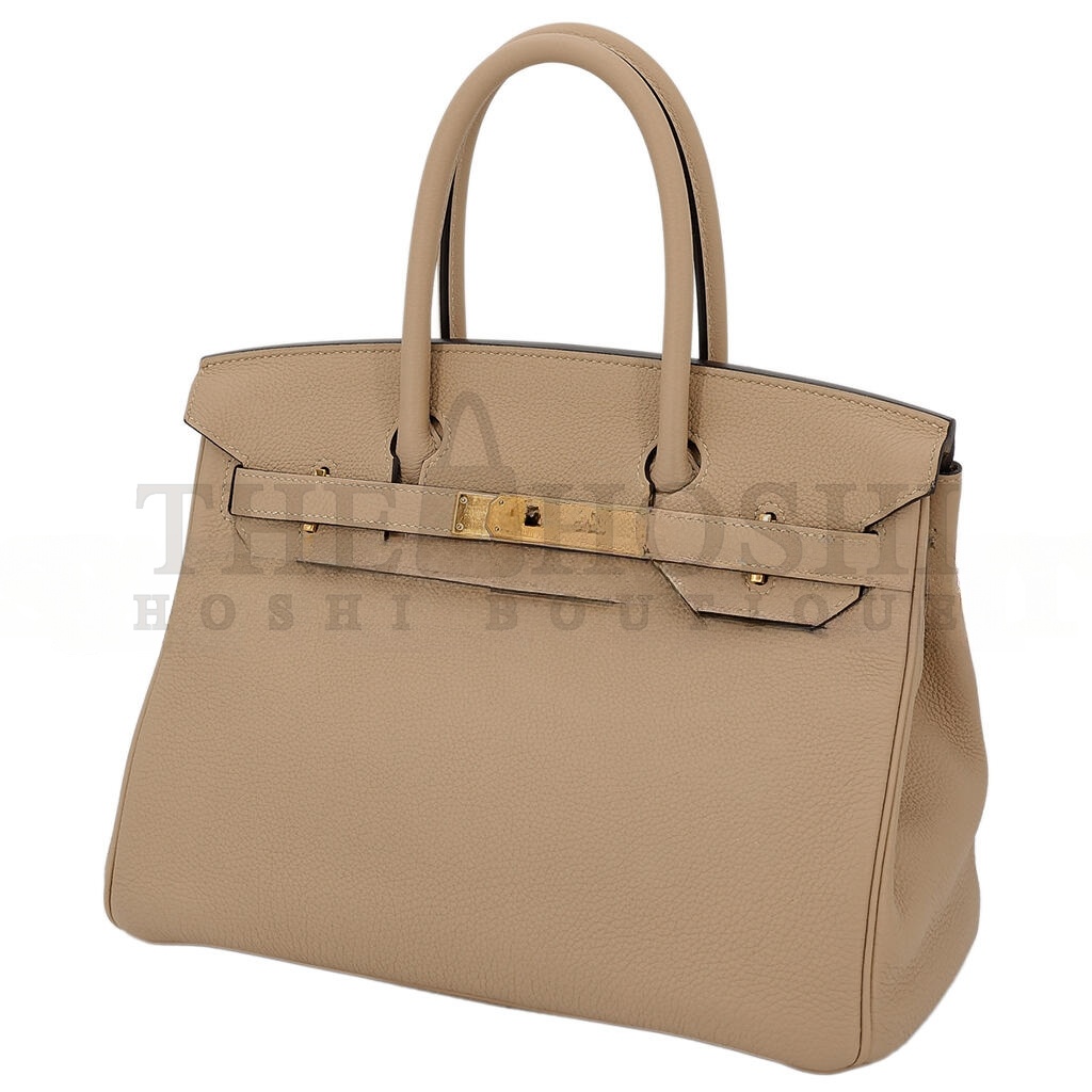 H**me5 BIRKIN25 TOGO 81 DOVE GREY GOLD BUCKLE BAG 10087367 (25*20*13cm) Master Quality